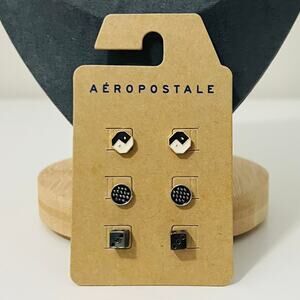 New Aeropostale Stud Earrings Set of 3